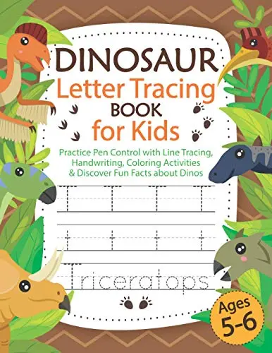 Dinosaur Letter Tracing Book book cover