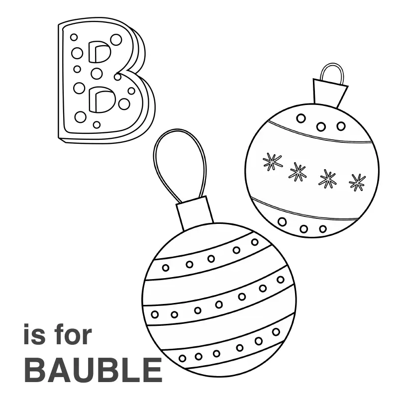 Four free Christmas coloring and I Spy pages, sample 4