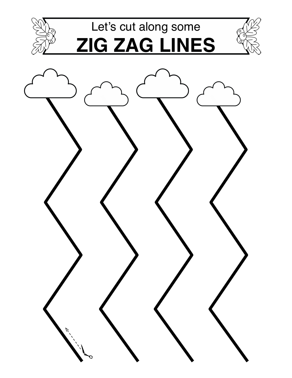 Three free Christmas scissor-skills printables, sample 2